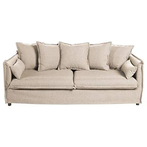 Atmosphera Créateur d'intérieur - Canapé Lin 3 Places Odilon 210cm Beige