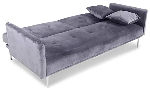 Menzzo Carla Canapé en Velours, Gris, 191