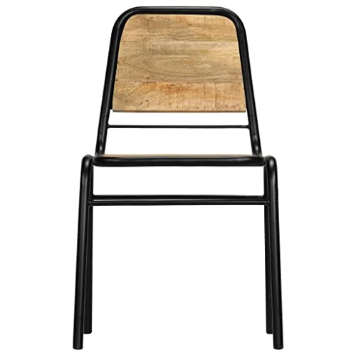 vidaXL 2X Bois de Manguier Chaise de Salle à Manger Chaise à Manger Cuisine