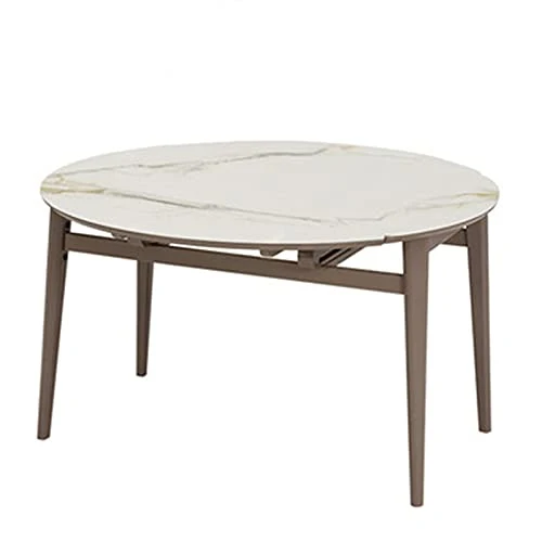 Table à manger Table de salle à manger en pierre de verre de la dalle de roche Table à manger en pierre Moderne Ménage Ménage petit appartement Table carrée télescopique à table ronde Table à manger d