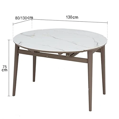 Table à manger Table de salle à manger en pierre de verre de la dalle de roche Table à manger en pierre Moderne Ménage Ménage petit appartement Table carrée télescopique à table ronde Table à manger d