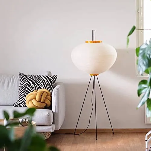 Lampe En Papier De Riz, Lampadaire De Style Japonais Pour Chambres À Coucher, Lampe Sur Pied En Papier De 120 Cm / 47,2 Pouces, Abat-jour En Papier De Riz Fait À La Main, Support De Lampe E27