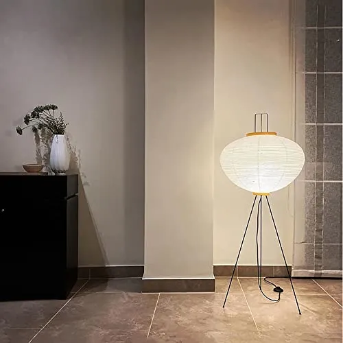 Lampe En Papier De Riz, Lampadaire De Style Japonais Pour Chambres À Coucher, Lampe Sur Pied En Papier De 120 Cm / 47,2 Pouces, Abat-jour En Papier De Riz Fait À La Main, Support De Lampe E27