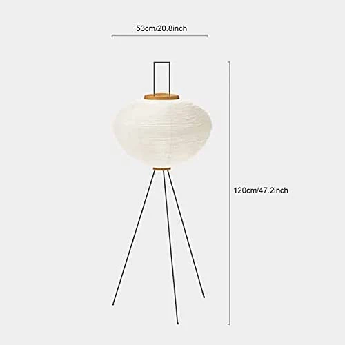 Lampe En Papier De Riz, Lampadaire De Style Japonais Pour Chambres À Coucher, Lampe Sur Pied En Papier De 120 Cm / 47,2 Pouces, Abat-jour En Papier De Riz Fait À La Main, Support De Lampe E27