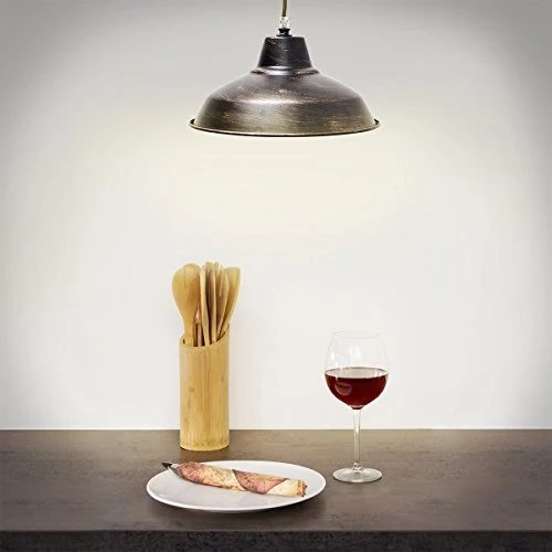 Relaxdays 10018907 Suspension Plafond Plafonnier Lampe à Suspendre de Style Industriel, Métal