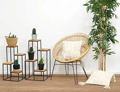 AUBRY GASPARD Fauteuil Soleil en rotin Naturel et métal