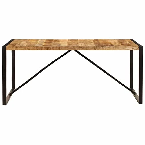 vidaXL Table de Salle à Manger Table à Dîner Table de Repas Meuble de Salle à Manger Cuisine Maison Intérieur Bois de Récupération Massif 180 cm