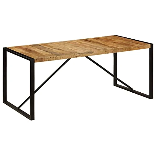 vidaXL Table de Salle à Manger Table à Dîner Table de Repas Meuble de Salle à Manger Cuisine Maison Intérieur Bois de Récupération Massif 180 cm