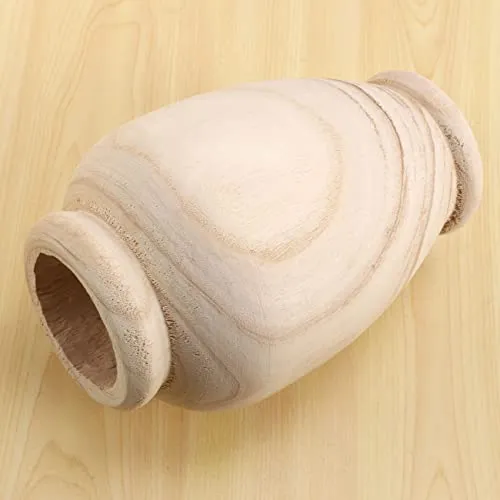 Ticarus Vase Decoratif Vase en Bois Massif pour Décoration de Table de Salon - Vase pour Pampa Fleurs en Bouteille - Ornement de la Maison