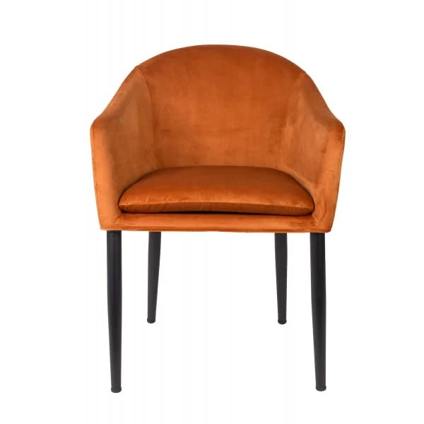 MATHI DESIGN Cosy - Chaise de Repas en Velours Orange