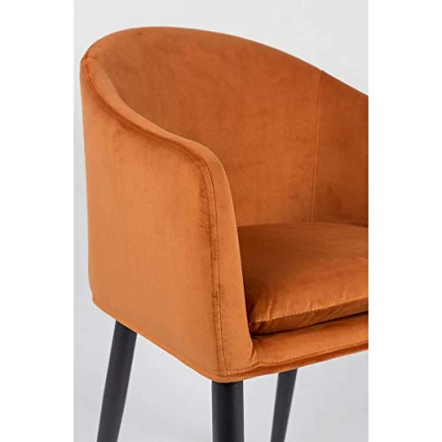 MATHI DESIGN Cosy - Chaise de Repas en Velours Orange