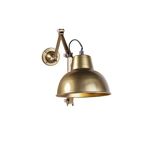 QAZQA avon - Applique murale avec bras flexible Industriel - 1 lumière - L 17 mm - Cuivre - Rustique - Éclairage intérieur - Salon I Chambre