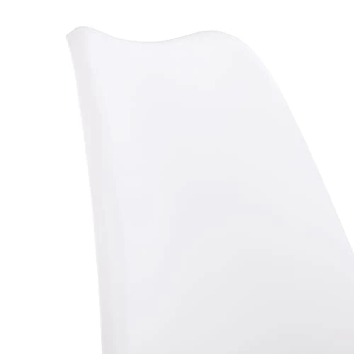 H.J WeDoo Lot de 4 chaises de Salle à Manger scandinaves, Chaises Rétro Bois de hêtre Massif- Blanc