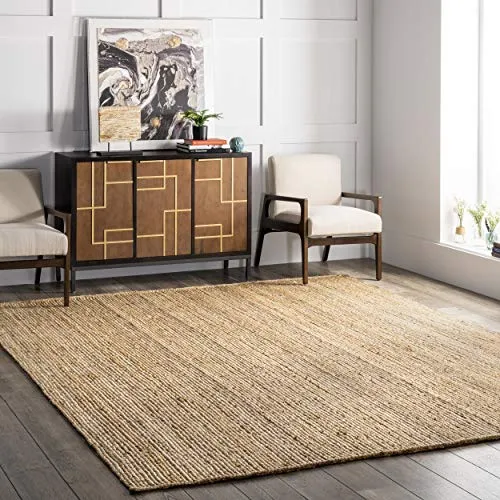 nuLOOM tissé à la Main Rigo Jute Tapis Zone Tapis, Naturel, 9' x 12'