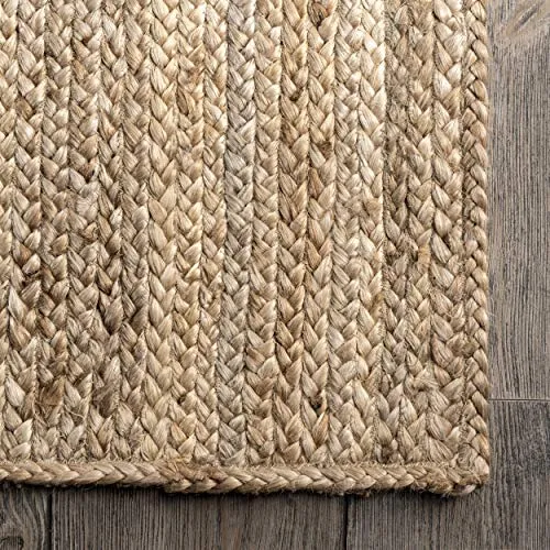 nuLOOM tissé à la Main Rigo Jute Tapis Zone Tapis, Naturel, 9' x 12'