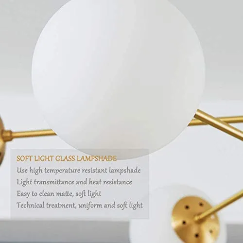 Lampe À Suspension E27 Moderne Décoration créative Salon Pendentif Lumière Fer forgé Pendante Lumière Boule De Verre Plafonnier Abat-Jour Blanc Bureau Cuisine Chambre À Manger bar Lustre