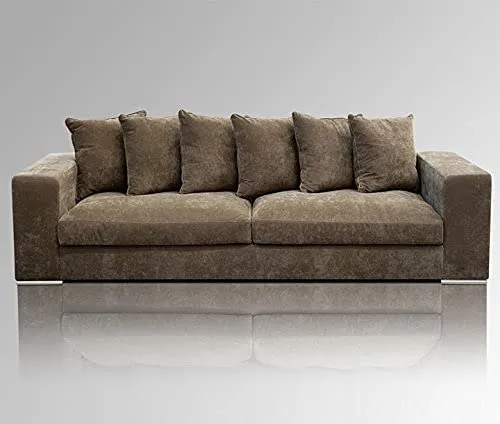 Amaris Elements | 'Monroe' canapé Moderne de 4 Places Velours, Style Maison de Campagne 2.65m