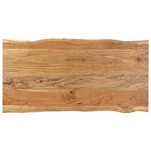 Tidyard Table de Salle à Manger Rectangulaire, Table de Repas Meuble à Manger, Table Console Extensible 160x80x76 cm Bois d'acacia Solide