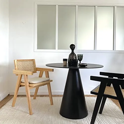 OPJET Chaise, Rotin, Noir, Midi