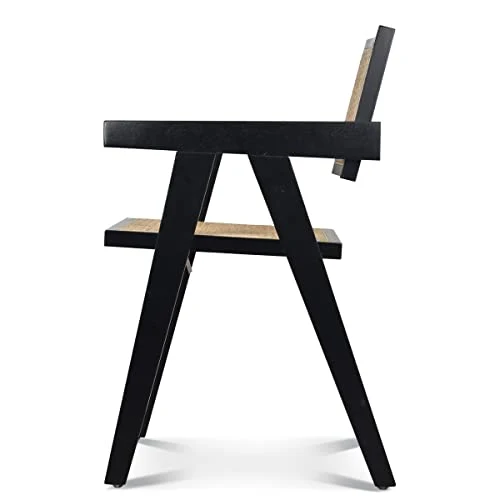 OPJET Chaise, Rotin, Noir, Midi