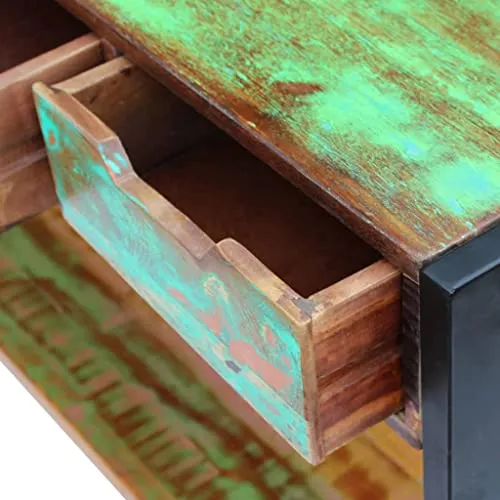 vidaXL Buffet 3 Tiroirs Bois de Récupération Massif Table Console Rangement