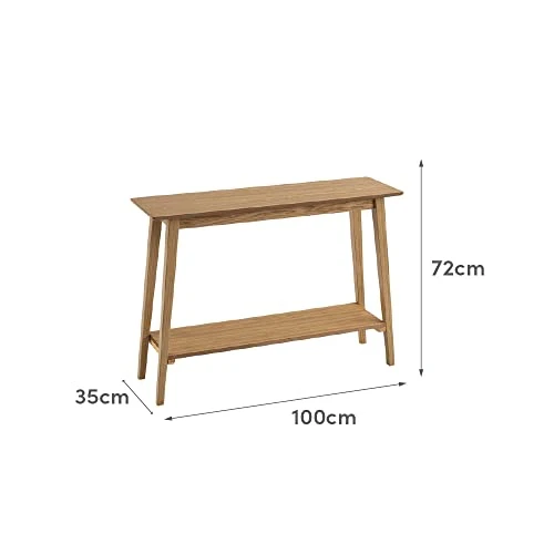 Lola Home Console de Table Nordique Naturelle en Bois MDF 72x30x100 cm