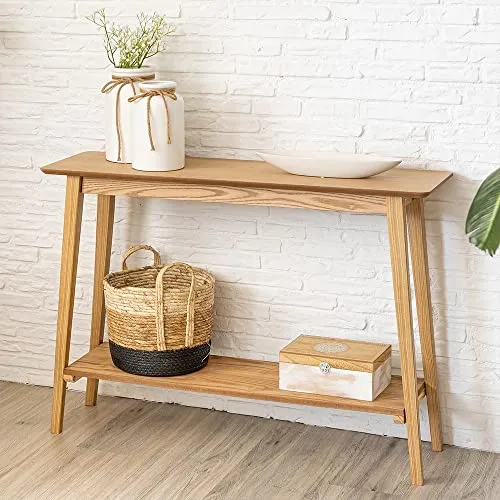Lola Home Console de Table Nordique Naturelle en Bois MDF 72x30x100 cm