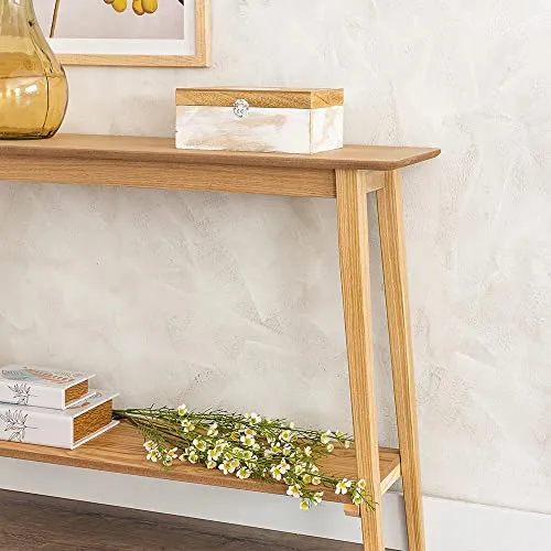 Lola Home Console de Table Nordique Naturelle en Bois MDF 72x30x100 cm