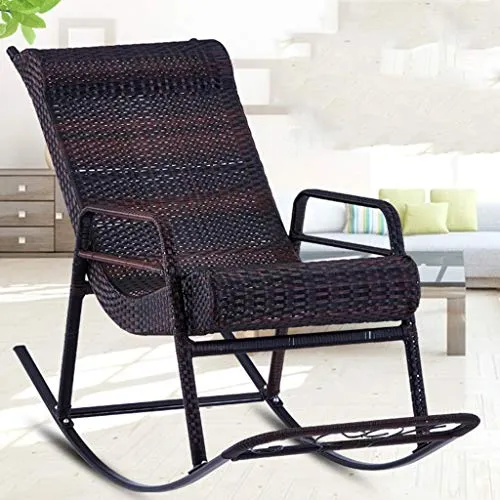 Fauteuils inclinables Fauteuil À Bascule Fauteuil En Rotin Naturel Fauteuil De Style Fauteuil À Bascule Old Man Back Fauteuil De Détente Extérieur Au Balcon Fauteuil À Bascule De Jardin Capacité De Ch