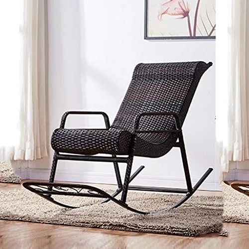 Fauteuils inclinables Fauteuil À Bascule Fauteuil En Rotin Naturel Fauteuil De Style Fauteuil À Bascule Old Man Back Fauteuil De Détente Extérieur Au Balcon Fauteuil À Bascule De Jardin Capacité De Ch