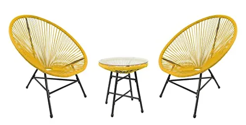 RayGar Ensemble Bistro, Jaune, Taille Unique