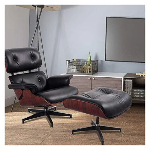 Fauteuil inclinable pivotant et inclinable pour le salon, le bureau, le salon, le salon, le bureau, le fauteuil inclinable et ottoman avec bascule et pieds de rangement ronds