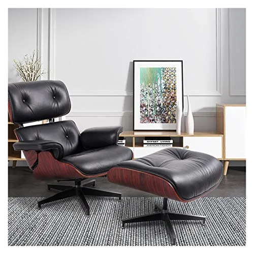 Fauteuil inclinable pivotant et inclinable pour le salon, le bureau, le salon, le salon, le bureau, le fauteuil inclinable et ottoman avec bascule et pieds de rangement ronds
