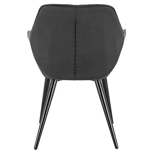 WOLTU BH231an-1,1 Chaise de Salle à Manger Moderne Chaise de Cuisine en Tissu Scientifique et métal,Anthracite