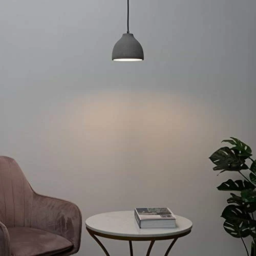 KOSILUM - Suspension béton ciment gris - Exo - Lumière Blanc Chaud Eclairage Salon Chambre Cuisine Couloir - 1 x 60W - - E27 - IP20
