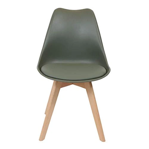 AltoBuy MEDALINE - Lot de 2 Chaises Scandinaves Kaki