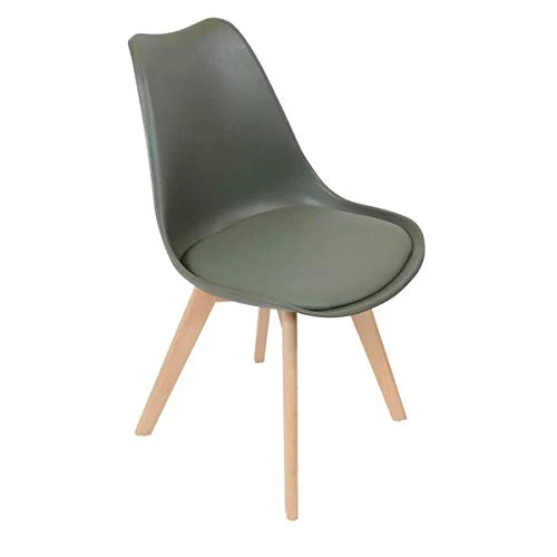 AltoBuy MEDALINE - Lot de 2 Chaises Scandinaves Kaki