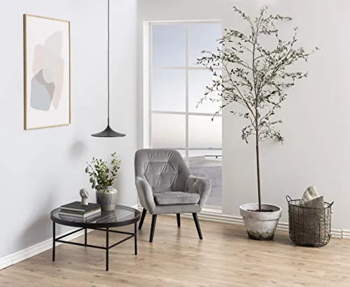 AC Design Furniture Henry Table Basse, Verre, Gris, 80 x H: 40 cm