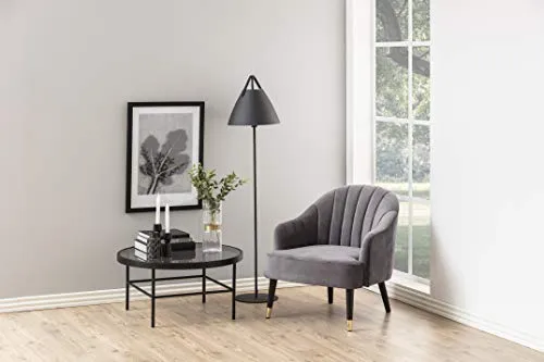 AC Design Furniture Henry Table Basse, Verre, Gris, 80 x H: 40 cm