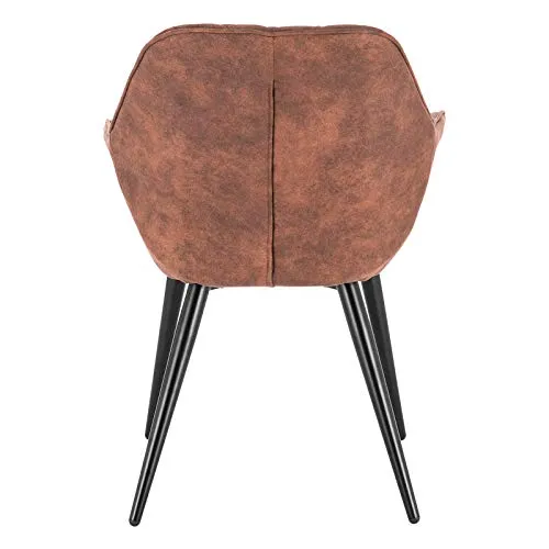 WOLTU BH231br-1,1 Chaise de Salle à Manger Moderne Chaise de Cuisine en Tissu Scientifique et métal,Brun