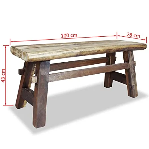 vidaXL Banc Bois de Récupération Massif Entrée Cuisine Tabouret Banquette