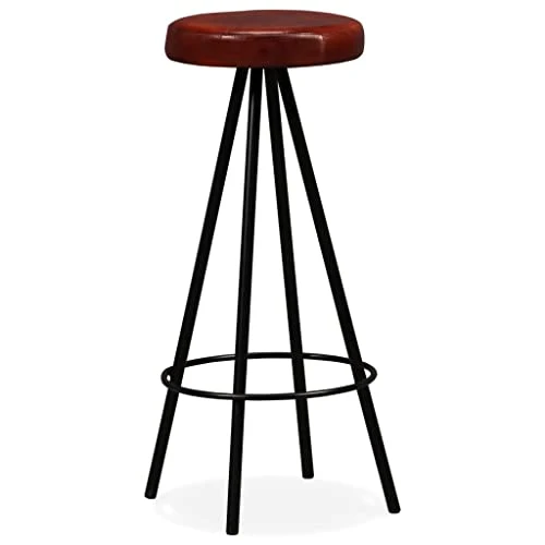 Wakects Lot de 4 tabourets de bar style industriel tabourets de cuisine rembourrés en cuir chaises de bar hautes pour salle à manger cuisine péninsule restaurants bar 30 x 76 cm marron et noir