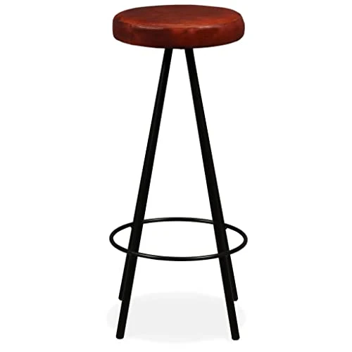 Wakects Lot de 4 tabourets de bar style industriel tabourets de cuisine rembourrés en cuir chaises de bar hautes pour salle à manger cuisine péninsule restaurants bar 30 x 76 cm marron et noir