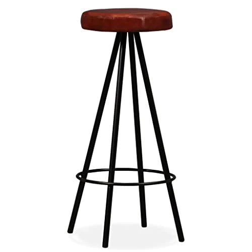 Wakects Lot de 4 tabourets de bar style industriel tabourets de cuisine rembourrés en cuir chaises de bar hautes pour salle à manger cuisine péninsule restaurants bar 30 x 76 cm marron et noir