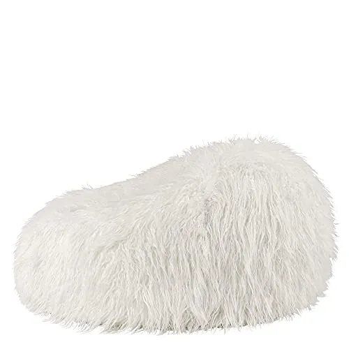 Icon Pouf Classique en Fausse Fourrure, Pouf Gros de Salon, Pouf Fauteuil pour Adultes avec Remplissage