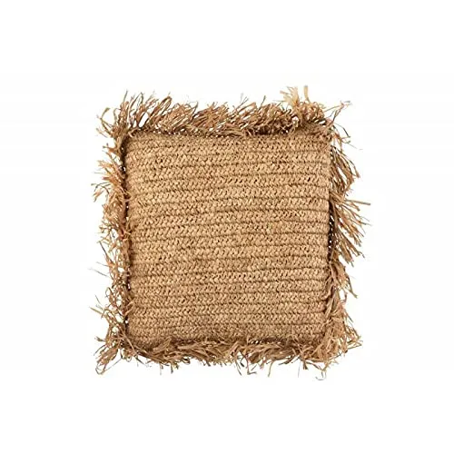 Paris Prix - Coussin Déco Raphia 45x45cm Naturel