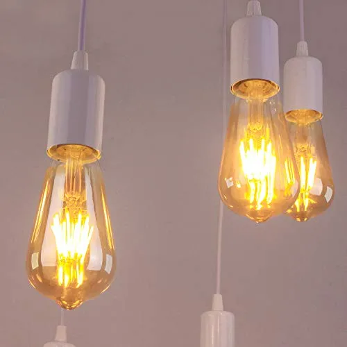 Blanc 8 Lumières Lustre Rétro Lustre Lustre Lustre Lustre Industriel Loft Encastré Montage Plafond Luminaire...