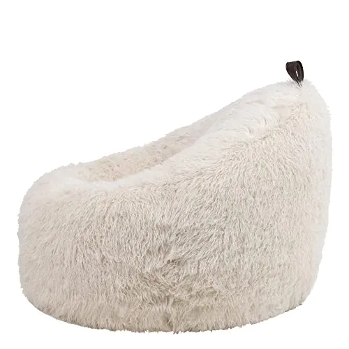 icon Pouf Fauteuil en Fausse Fourrure Cocoon, Pouf Geant de Salon, Pouf Fauteuil pour Adultes avec Remplissage