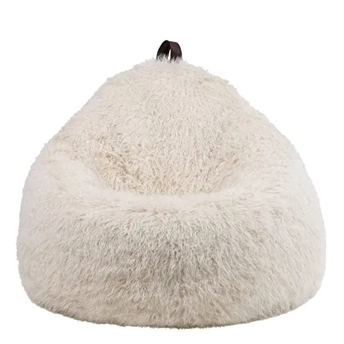 icon Pouf Fauteuil en Fausse Fourrure Cocoon, Pouf Geant de Salon, Pouf Fauteuil pour Adultes avec Remplissage