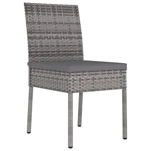 vidaXL 4X Chaises de Salle à Manger de Jardin Chaises à Dîner de Patio Sièges d'Extérieur Chaises de Repas Terrasse Résine Tressée Noir